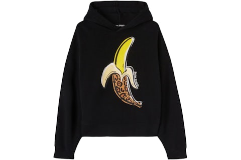 Palm Angels Leopard Banana Hoodie Black/Yellow Men's SS23 US