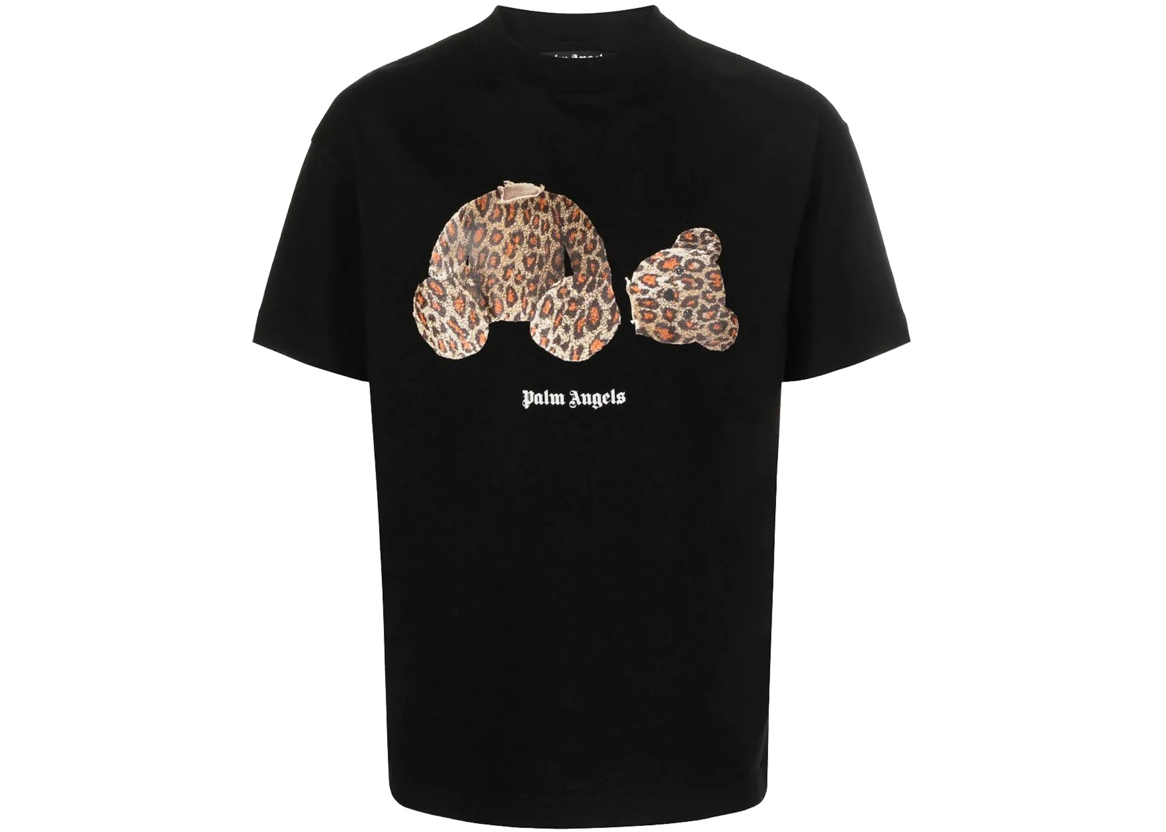 Lyn Ironisk verden Palm Angels Leopard Bear Classic T-shirt Black/Multicolor - SS22 Men's - US