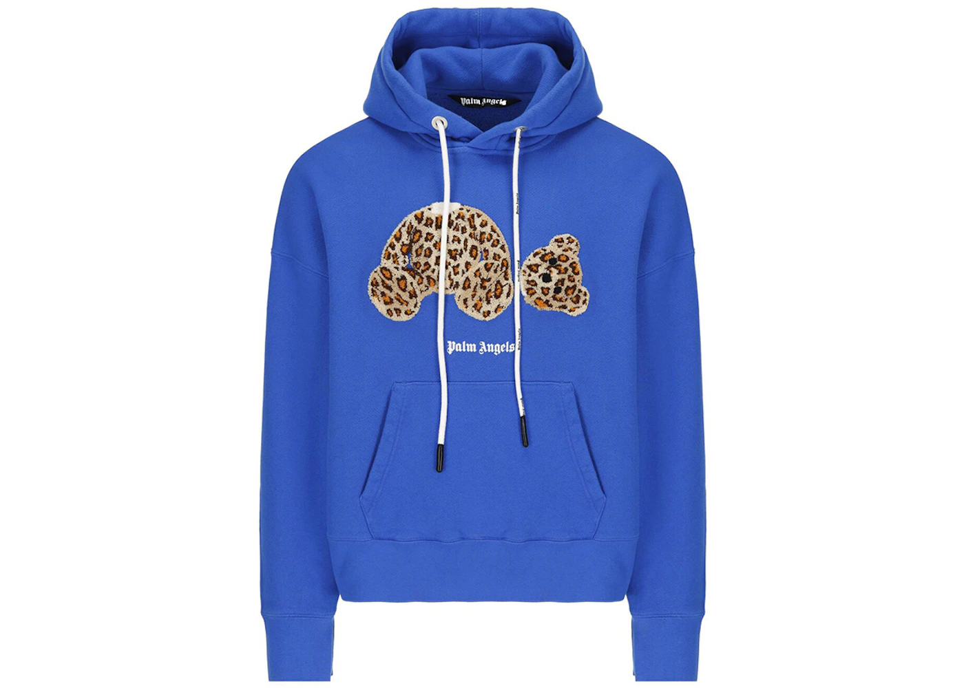Palm Angels Leopard Kill The Bear Popover Hoodie Blue/Brown Men's
