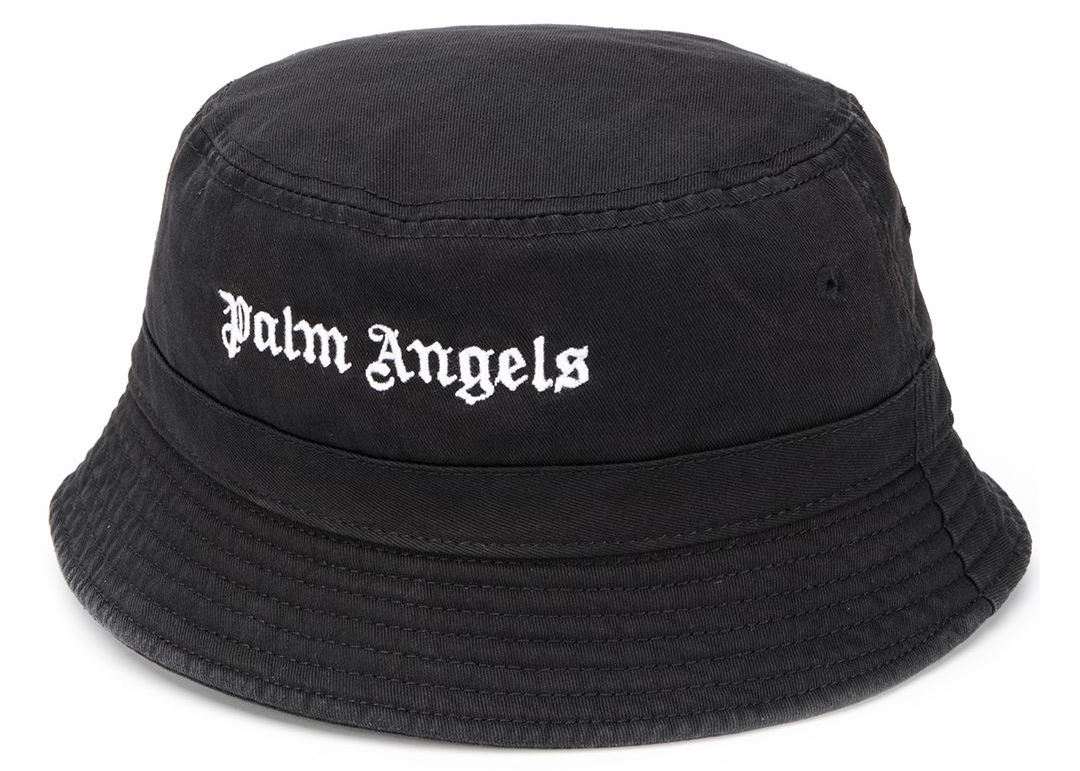 Palm Angels Logo Bucket Hat Black