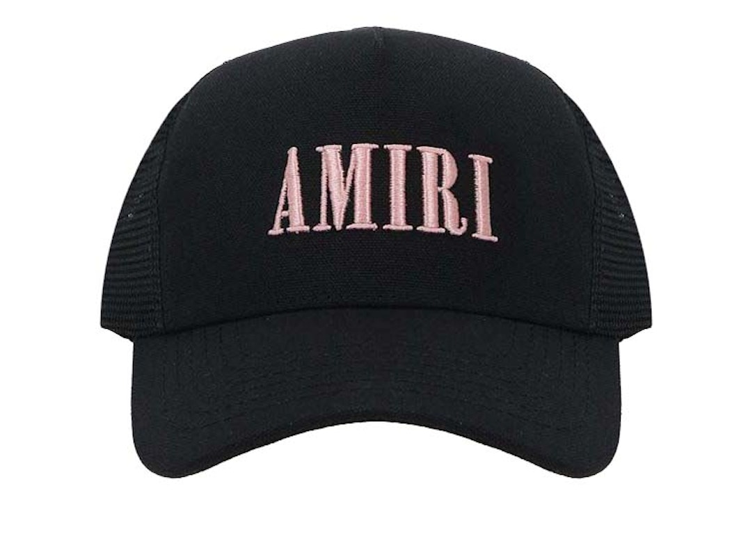 Pre-owned Amiri Logo-detailed Canvas/mesh Baseball Cap Black