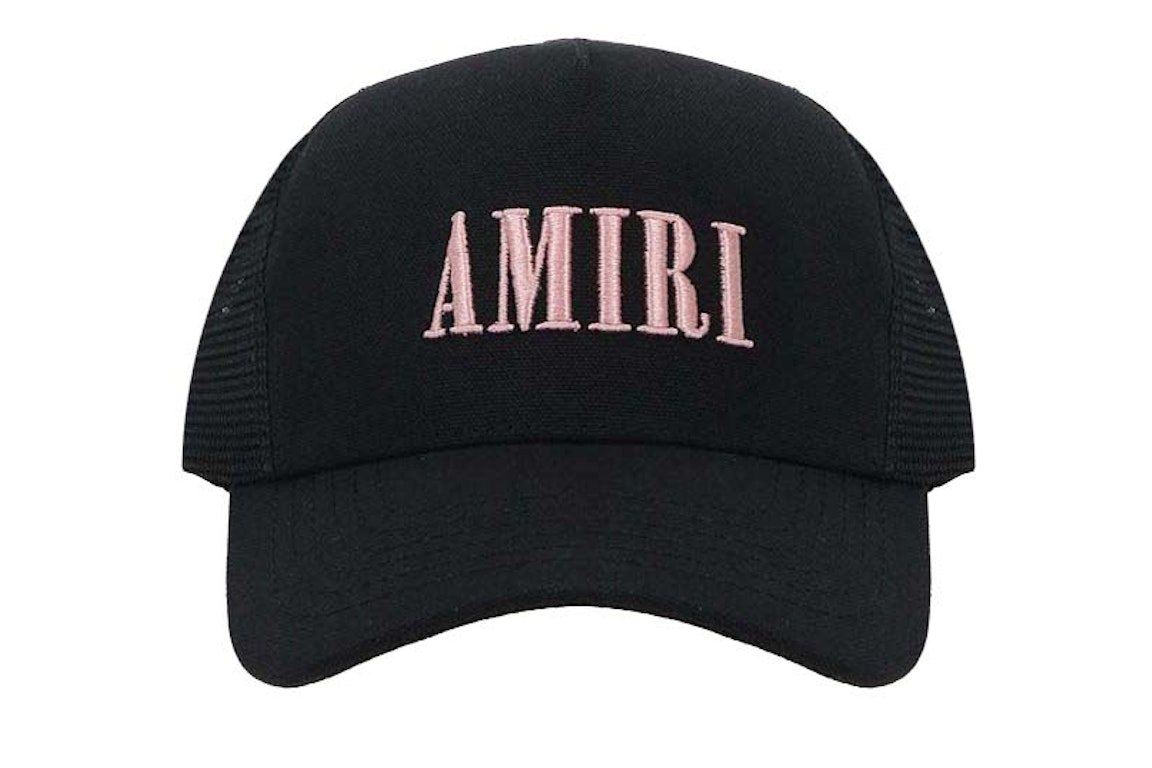 Pre-owned Amiri Logo-detailed Canvas/mesh Baseball Cap Black