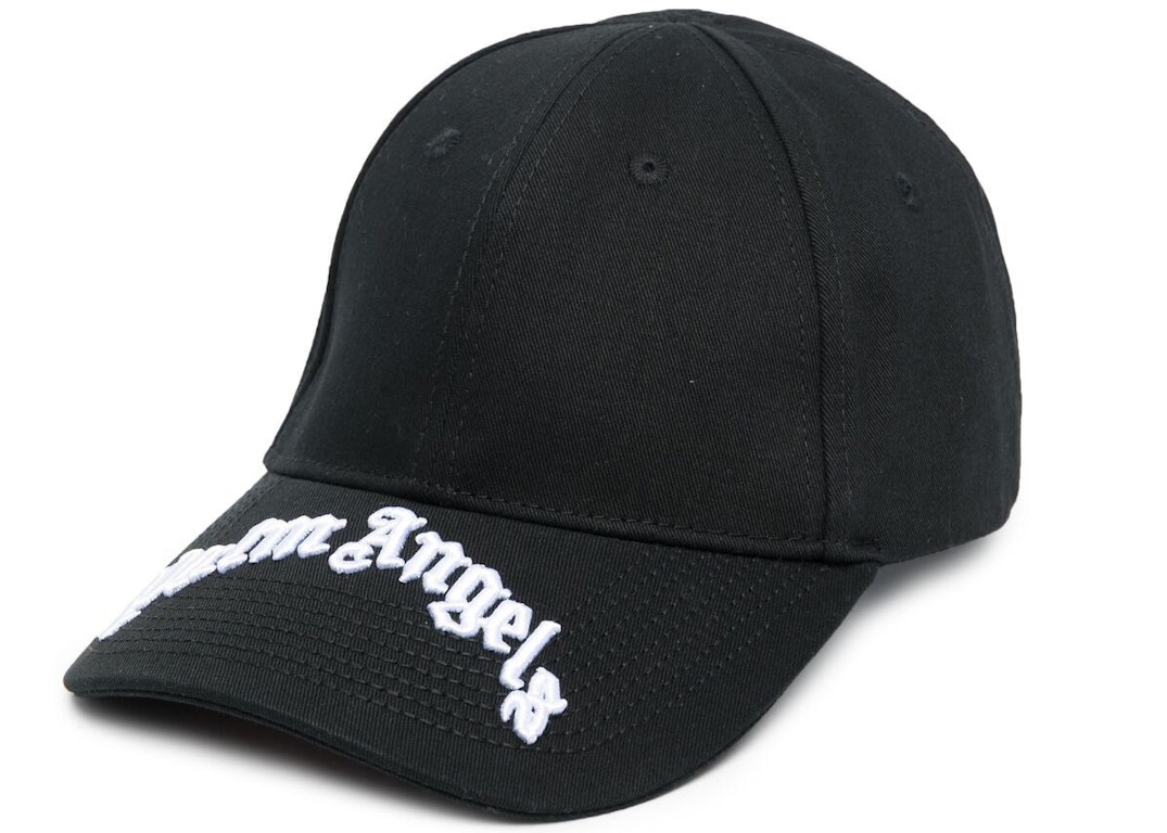 Pre-owned Palm Angels Logo-embroidered Baseball Cap Black