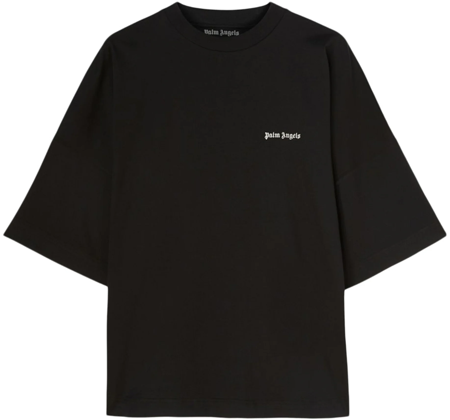 Palm Angels Logo-Embroidered Cotton T-Shirt Black Men's - FW23 - US