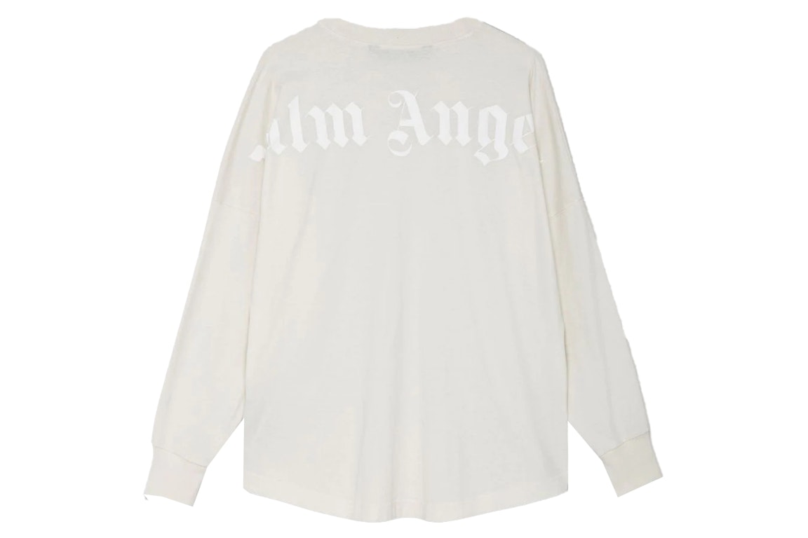 Pre-owned Palm Angels Logo L/s T-shirt Off White