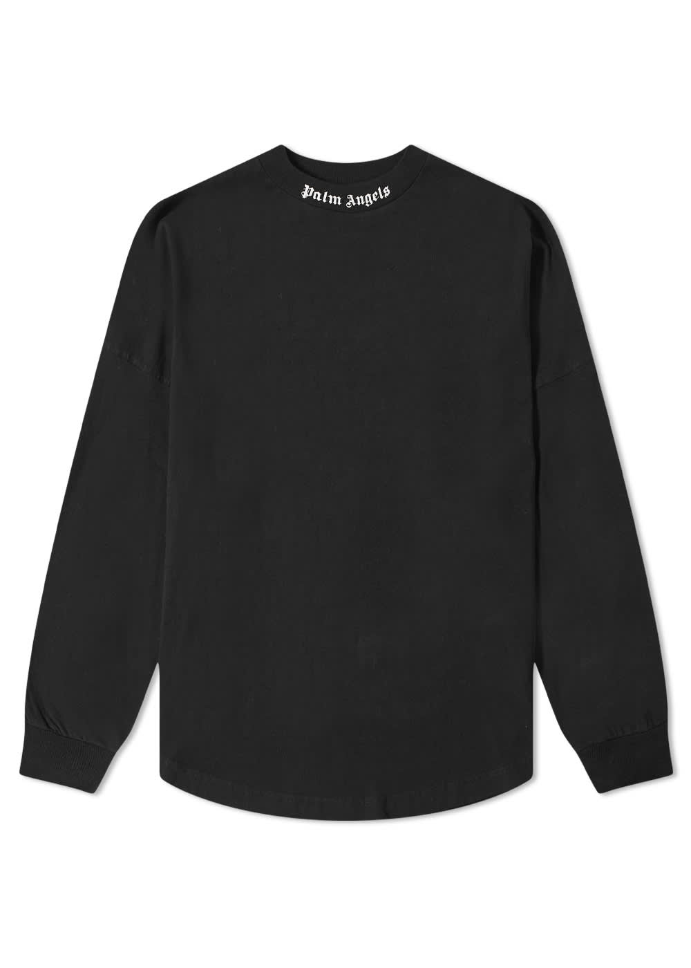 Palm Angels Logo Mock Neck Longsleeve T-Shirt Black/White