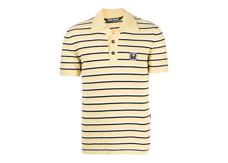 Yellow black store striped polo shirt