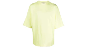 Palm Angels Logo-Print Cotton T-shirt Yellow