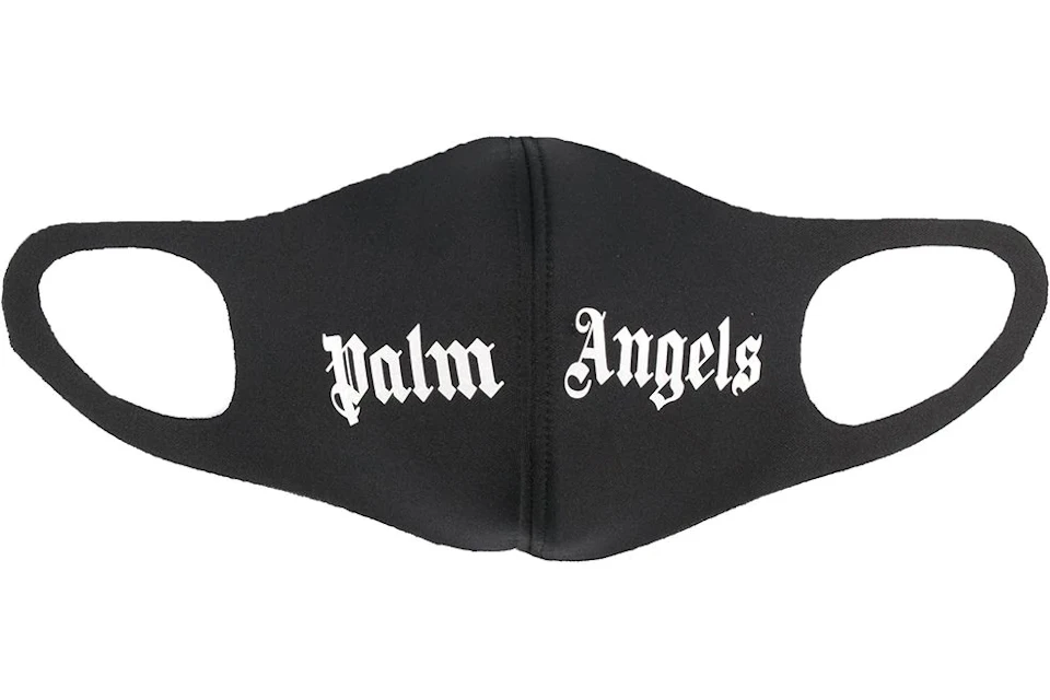 Palm Angels Logo Print Face Mask Black
