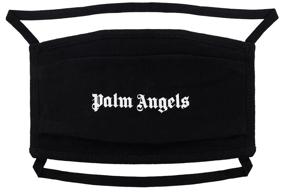 Palm Angels Logo Print Face Over the Head Mask Black