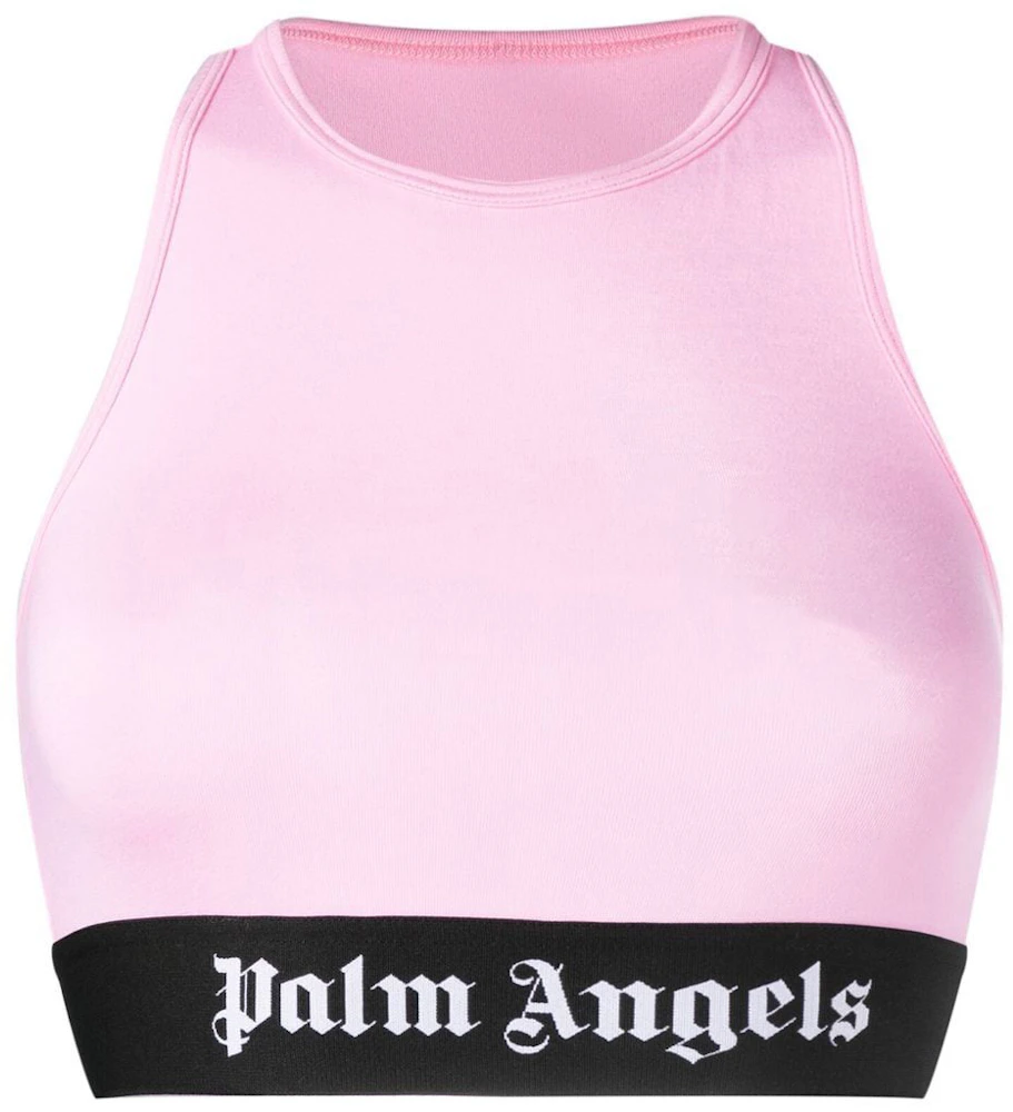Logo printed sports bra in multicoloured - Palm Angels