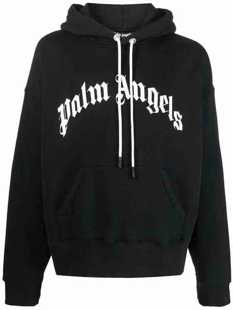 Palm Angels Logo-Print Sweatshirt Black/White Men's - US