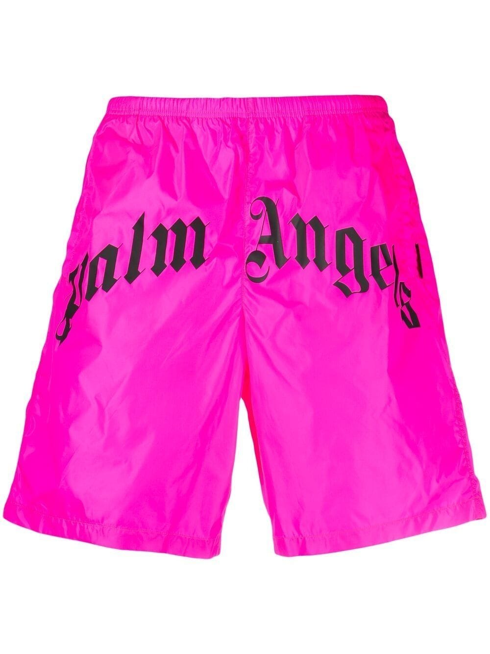 Palm Angels Logo Print Puffer Jacket Hot Pink