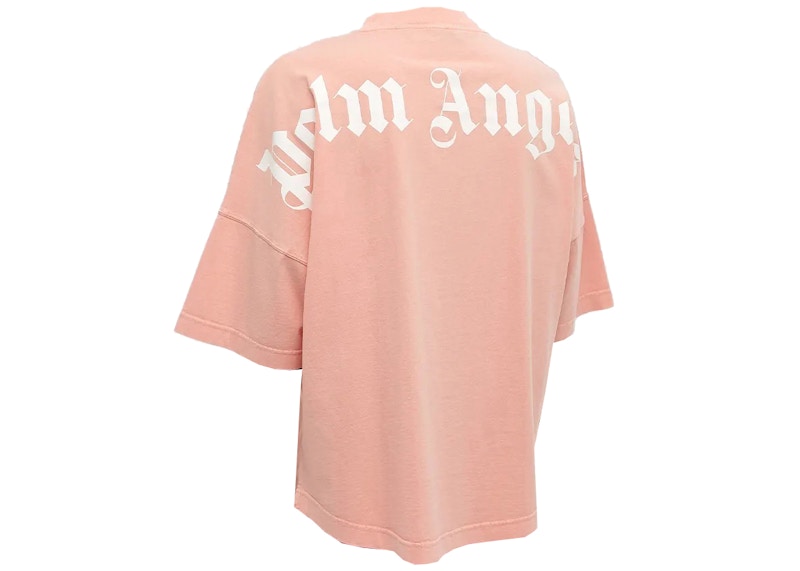 palm angels t shirt pink heart womens