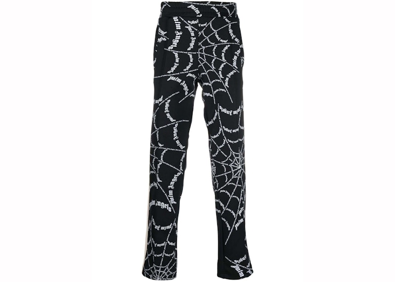 Palm Angels Spider Web Classic Track Pants Black/White Men's