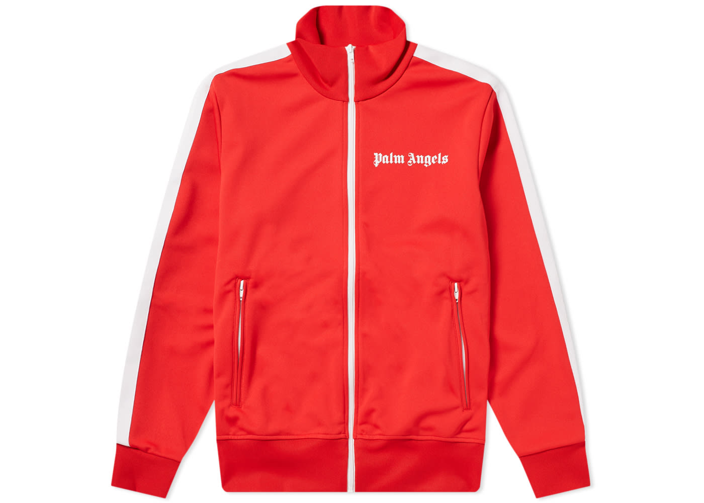 Palm Angels Kids logo-print cotton track jacket - Red