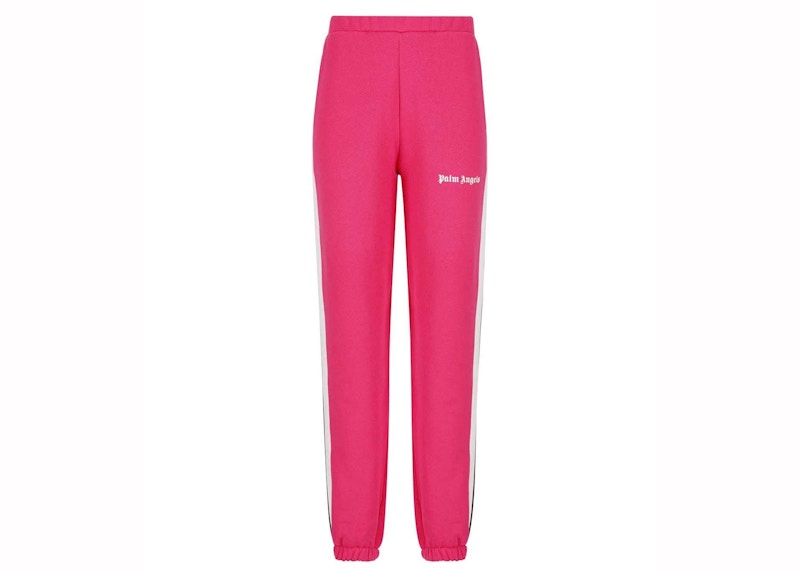 Pre-owned Palm Angels Women's  Logo Printed High Waist Pants In Pink