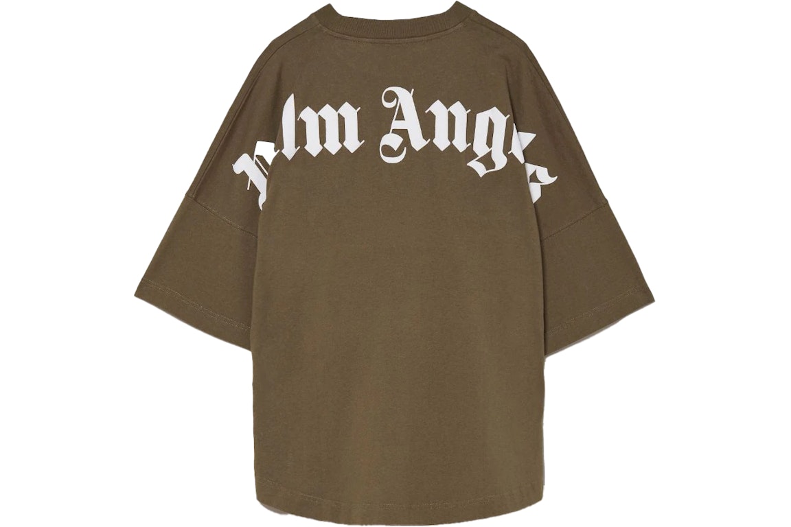 Pre-owned Palm Angels Logo T-shirt Military Green