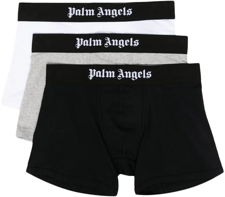 Palm Angels Logo-Waistband Boxers (Pack of 3) Black/Grey/White