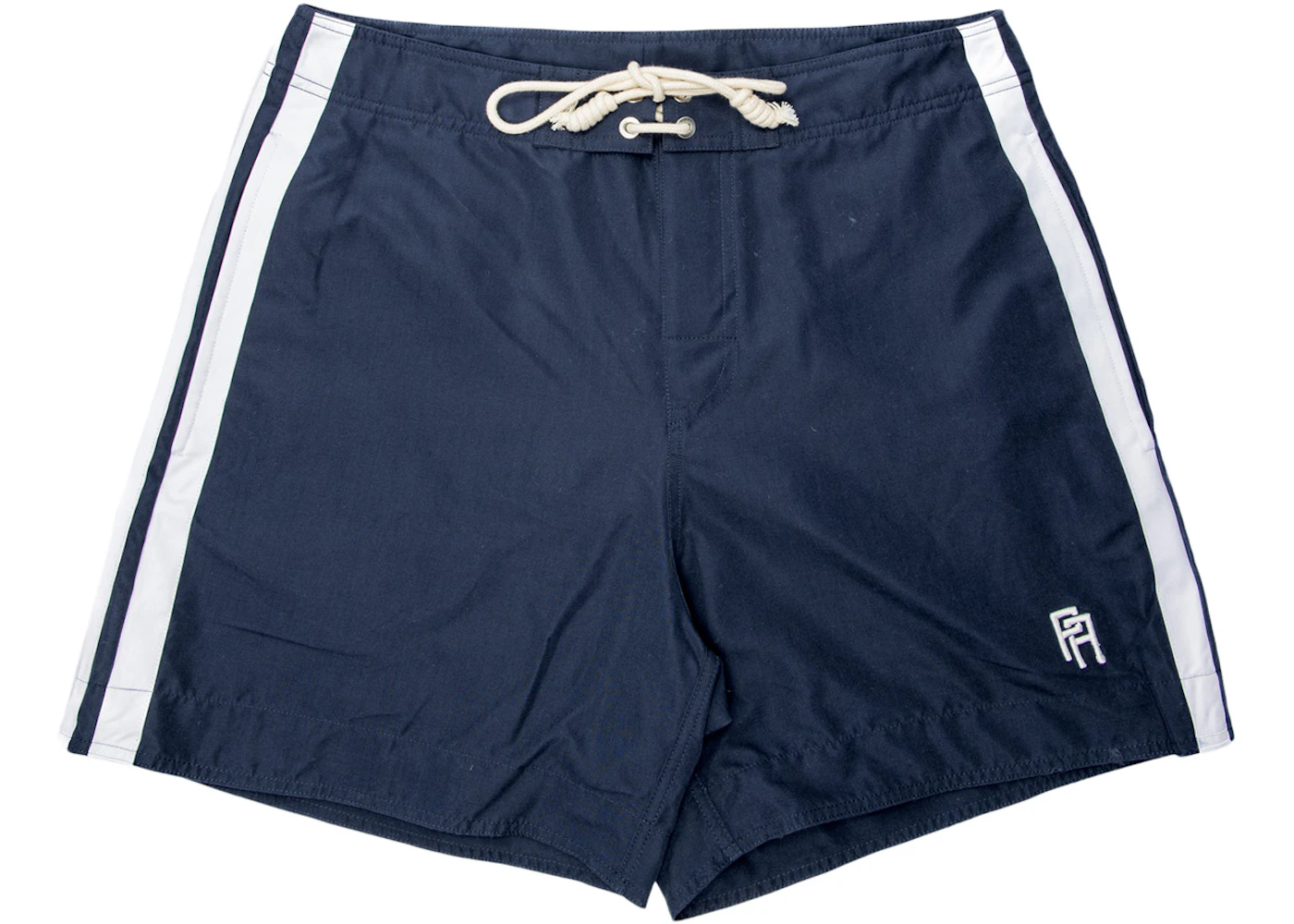 Palm Angels Costume Da Bagno Stripe Laterale Logo Ricamato Blu