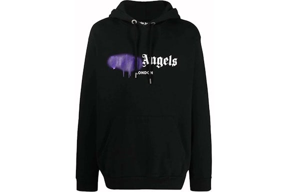 Palm Angels London Sprayed Hoodie Black