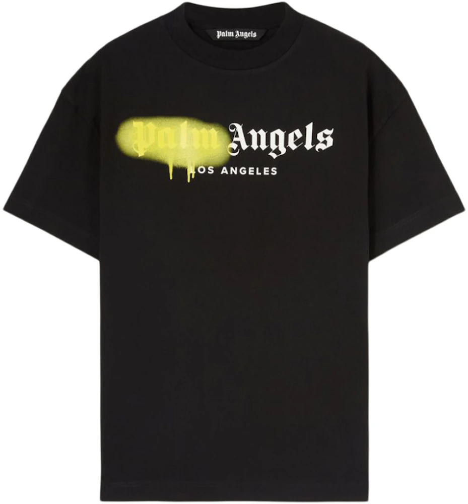 Palm Angels Los Angeles Sprayed Hoodie Black/Yellow