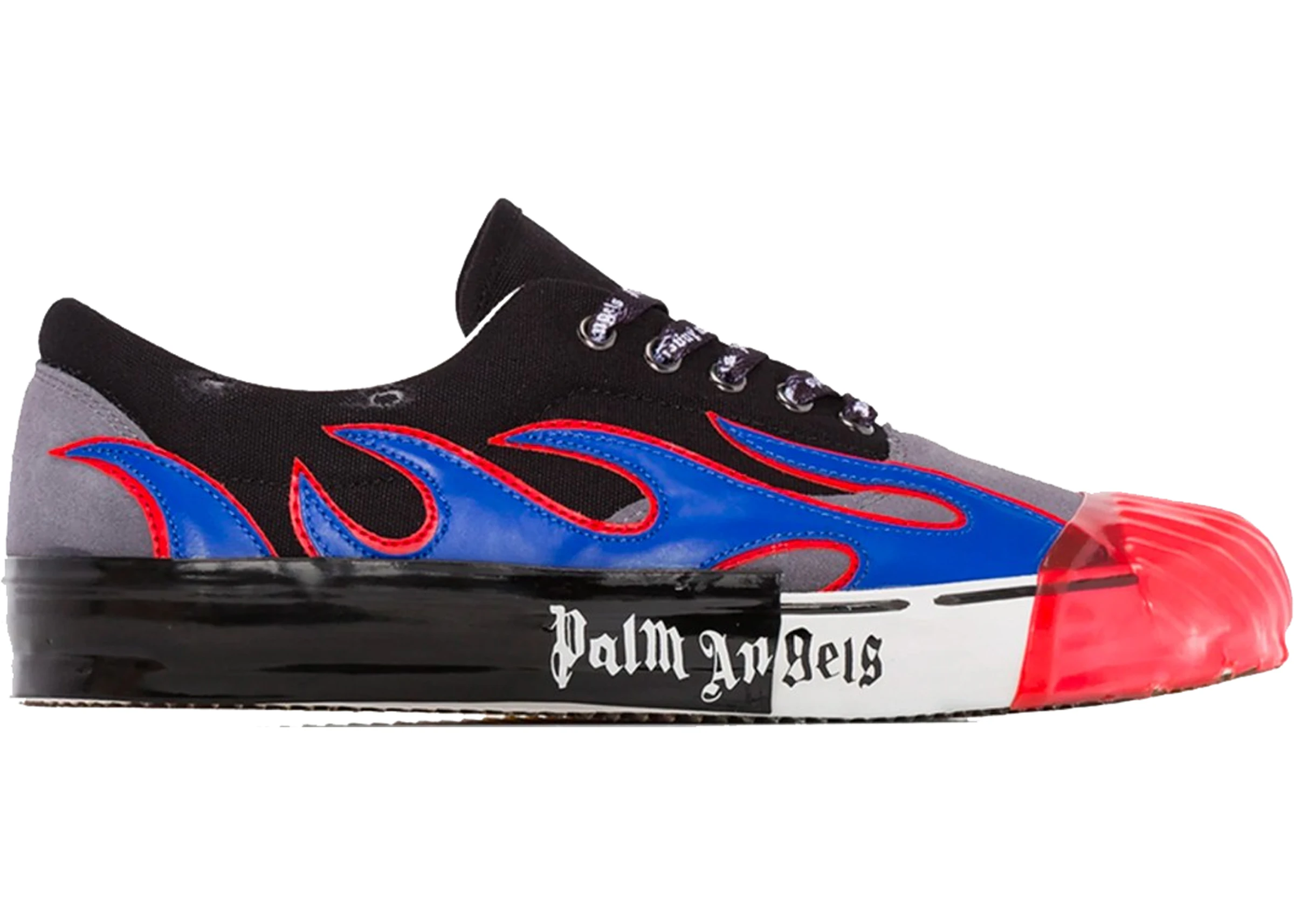 Palm Angels Low Top Multicolored Flame Black