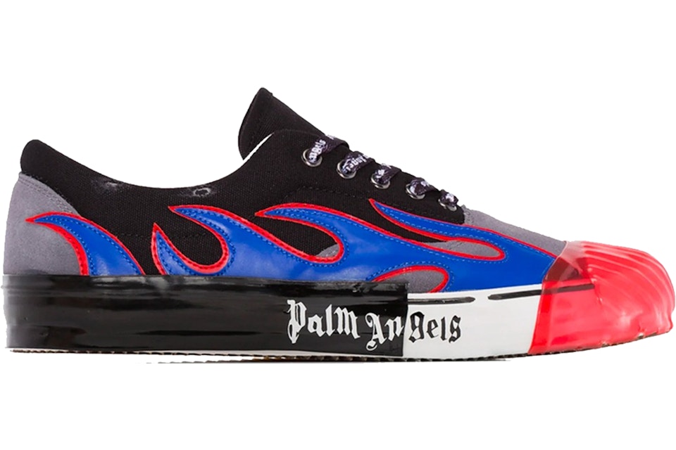 Palm Angels Low Top Multicolored Flame Black Palm Angels Low Top Multicolored Flame Black