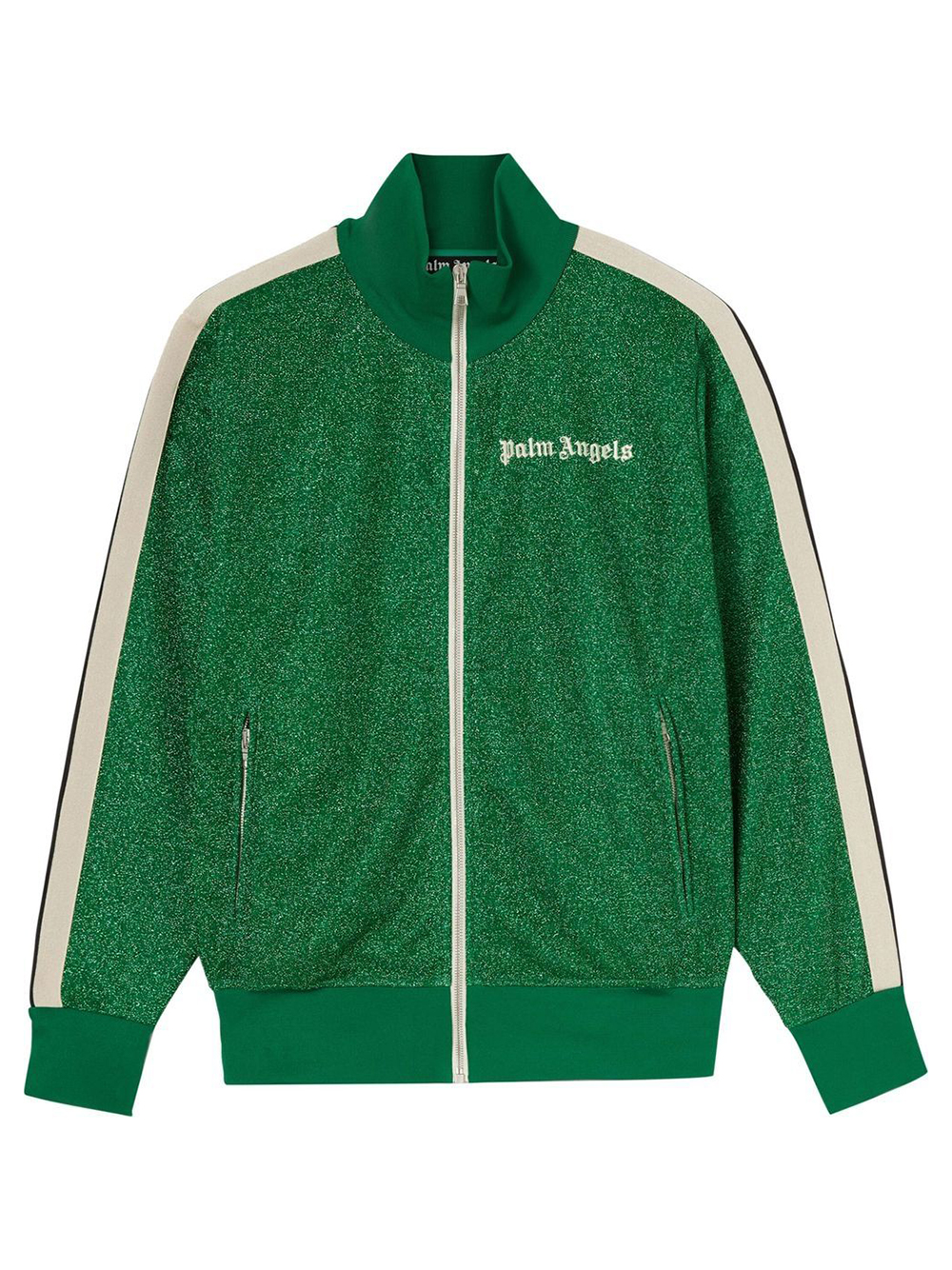 logo-print track jacket in blue - Palm Angels® Official
