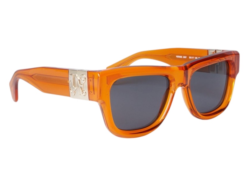 Pre-owned Palm Angels Merril Sunglasses In Orange Dark Grey (peri065s24pla0012007)
