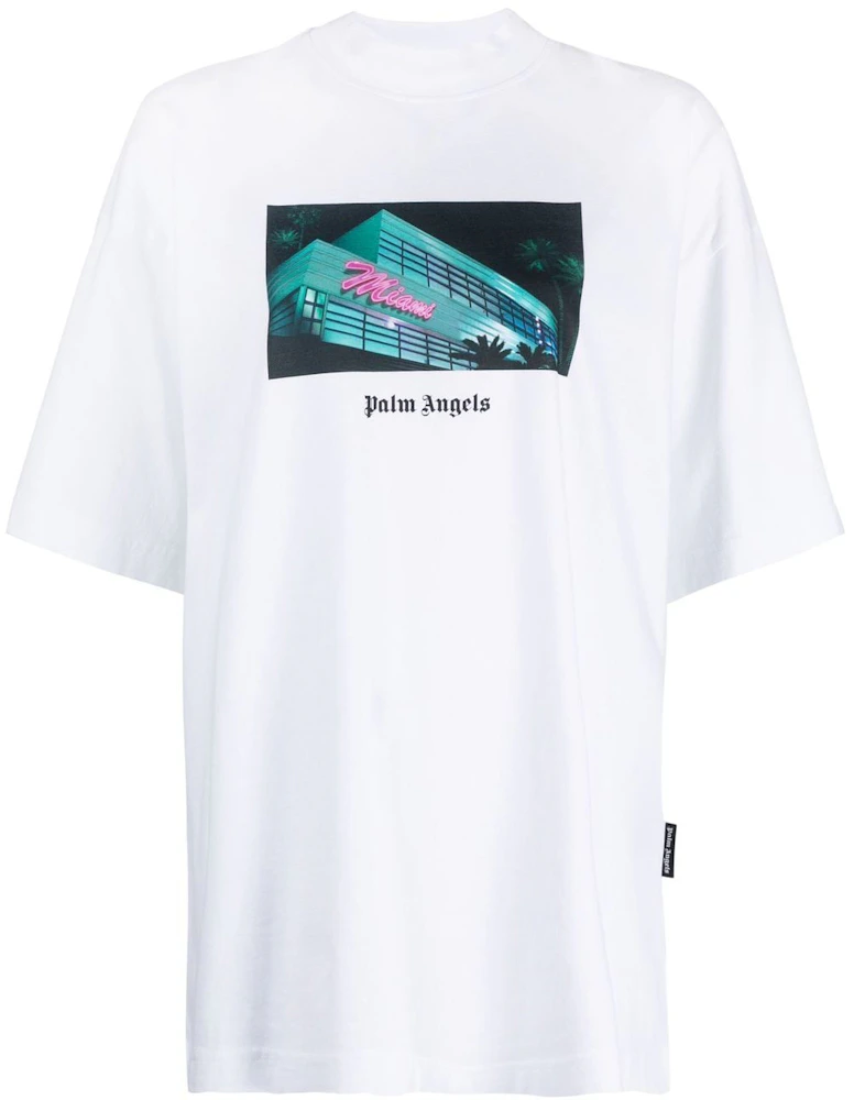 Palm Angels Miami Printed Cotton-jersey T-Shirt - White - x Small