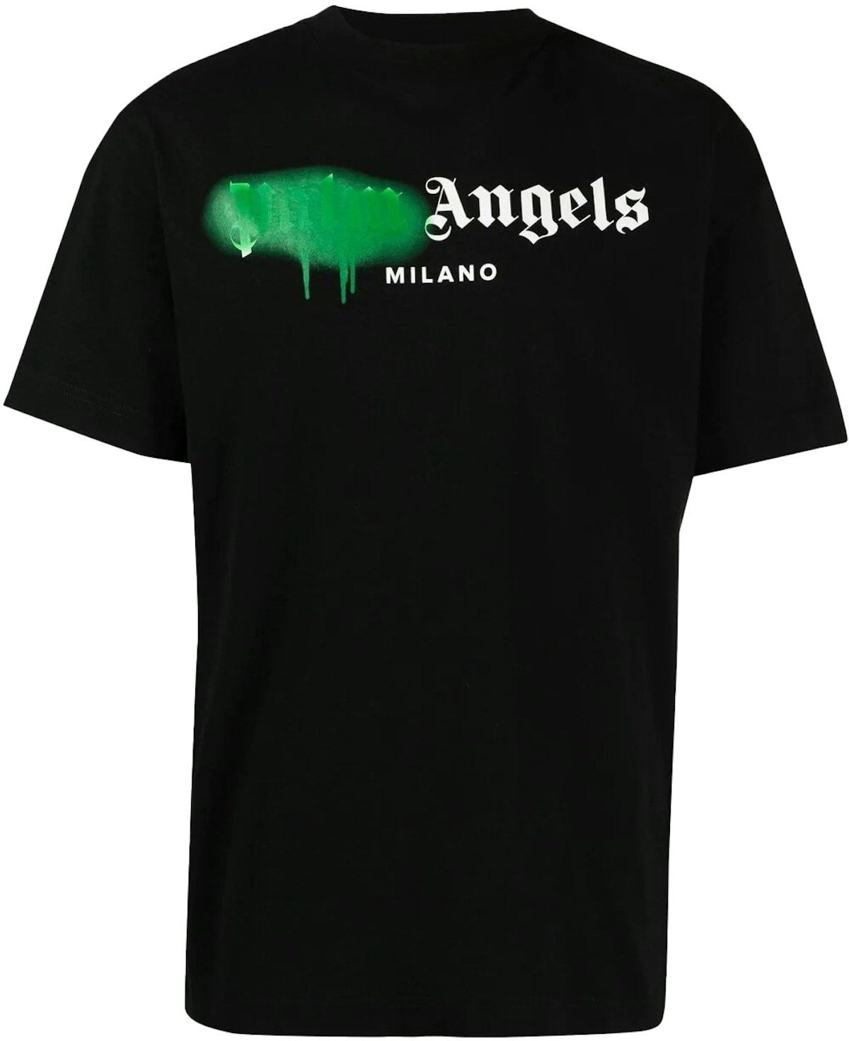 Palm Angels Milano Sprayed Logo Tshirt Black SS21
