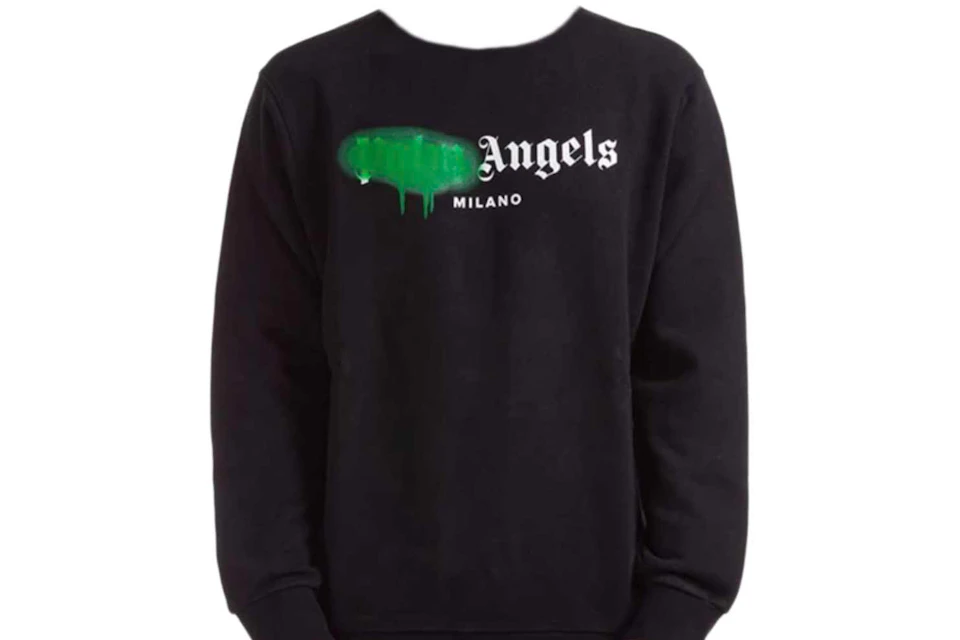 Palm Angels Milano Sprayed Logo Sweatshirt Black