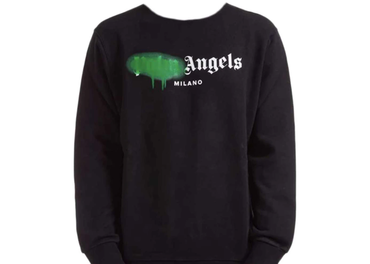 Palm Angels Milano Sprayed Logo Sweatshirt Black Men's - SS21 - US