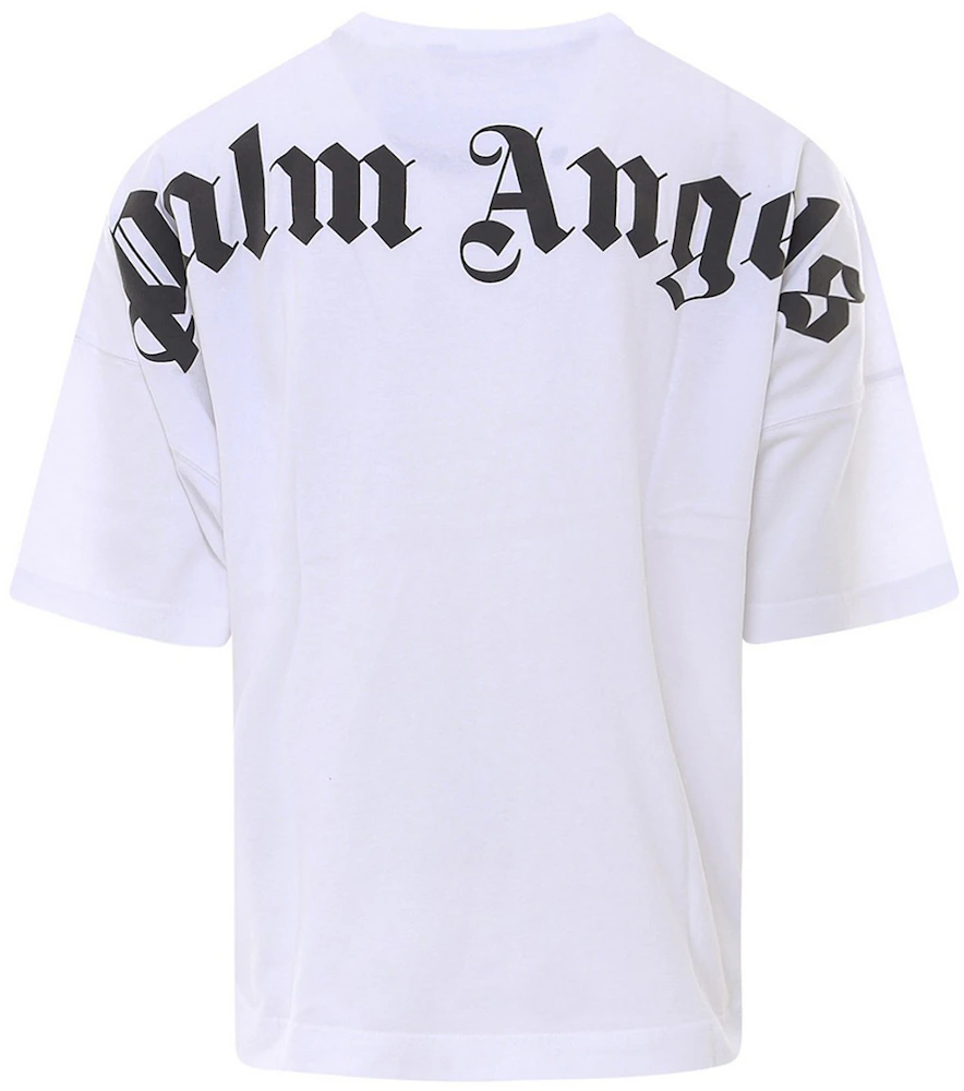 Palm Angels Mock Neck Logo Oversized T-Shirt White/Black SS22 Men's ...