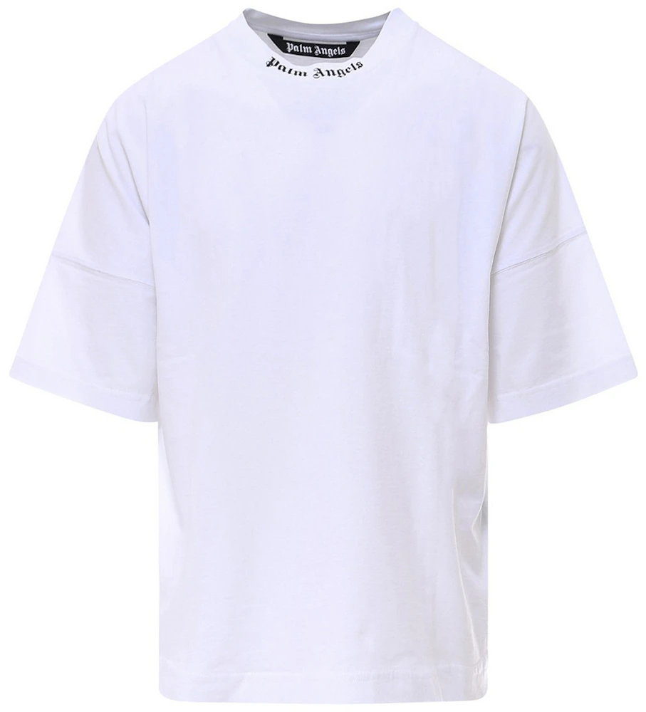 Palm Angels Mock Neck Logo Oversized T-Shirt White/Black SS22 Men's -  Multiple - US
