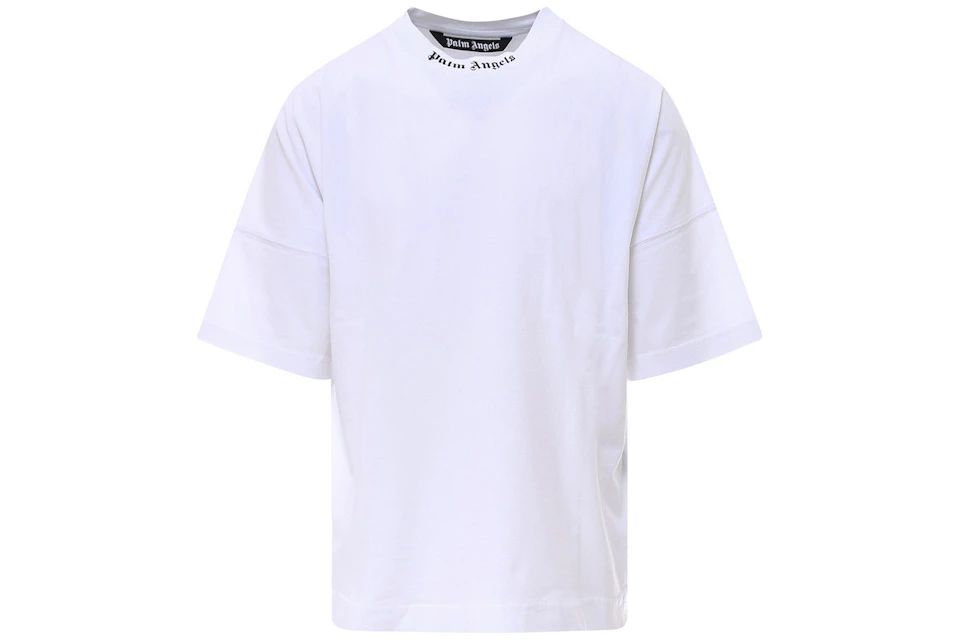 Palm Angels Mock Neck Logo Oversized T-Shirt White/Black SS22