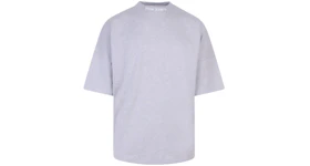 Palm Angels Mock Neck Logo T-Shirt Grey/White