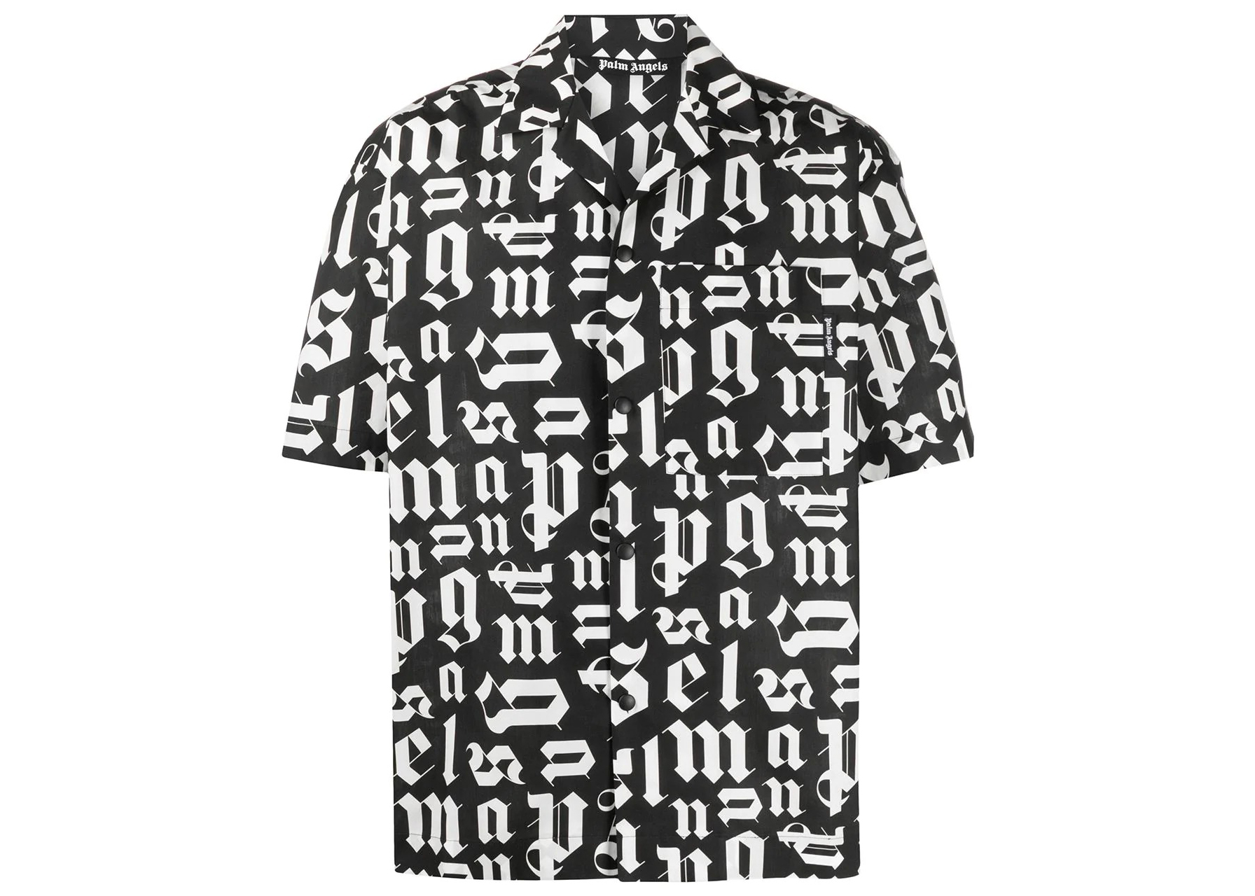 Palm Angels Monogram Bowling Shirt Black Men's - SS21 - US