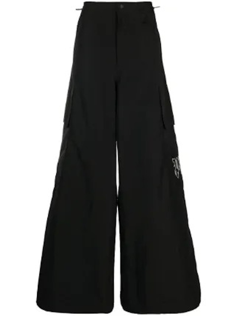 Palm Angels Monogram Parachute Pantaloni Nero Uomo IT