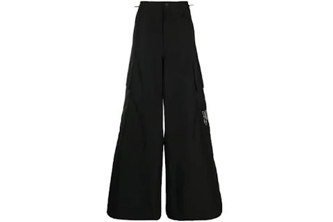 Palm Angels Monogram Parachute Pantaloni Nero Uomo IT