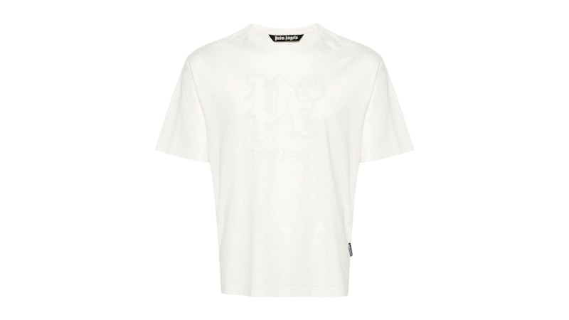 Palm Angels Monogram Statement Slim Tee Off White