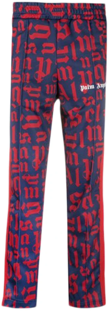 Palm Angels Monogram Straight Fit Track Pants Blue/Red - SS21 남성
