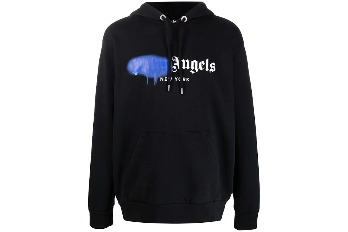 Pre-owned Palm Angels New York Sprayed Logo Sweatshirt Black