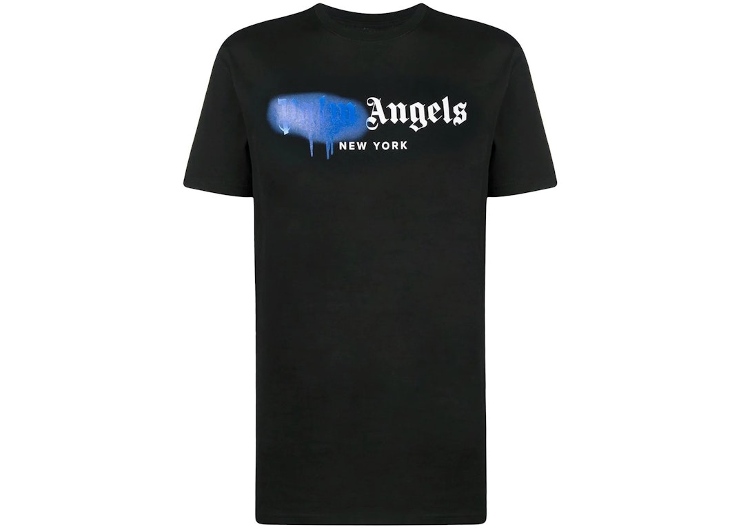 Pre-owned Palm Angels New York Sprayed Logo T-shirt Black