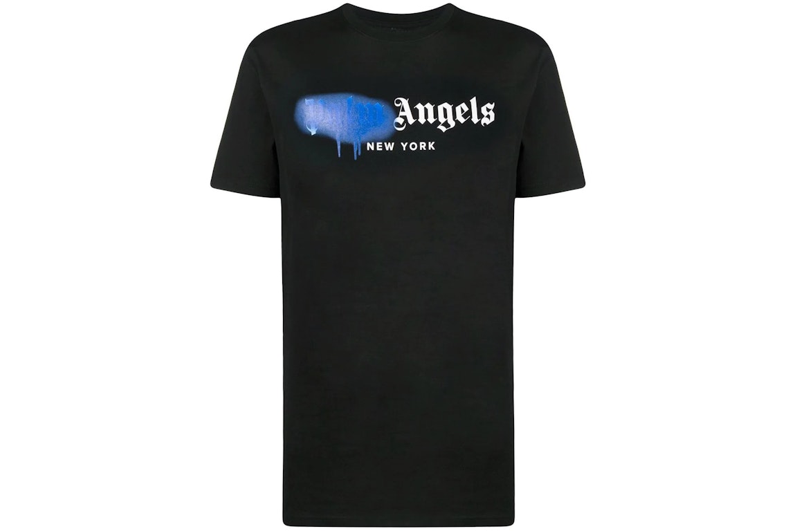 Pre-owned Palm Angels New York Sprayed Logo T-shirt Black