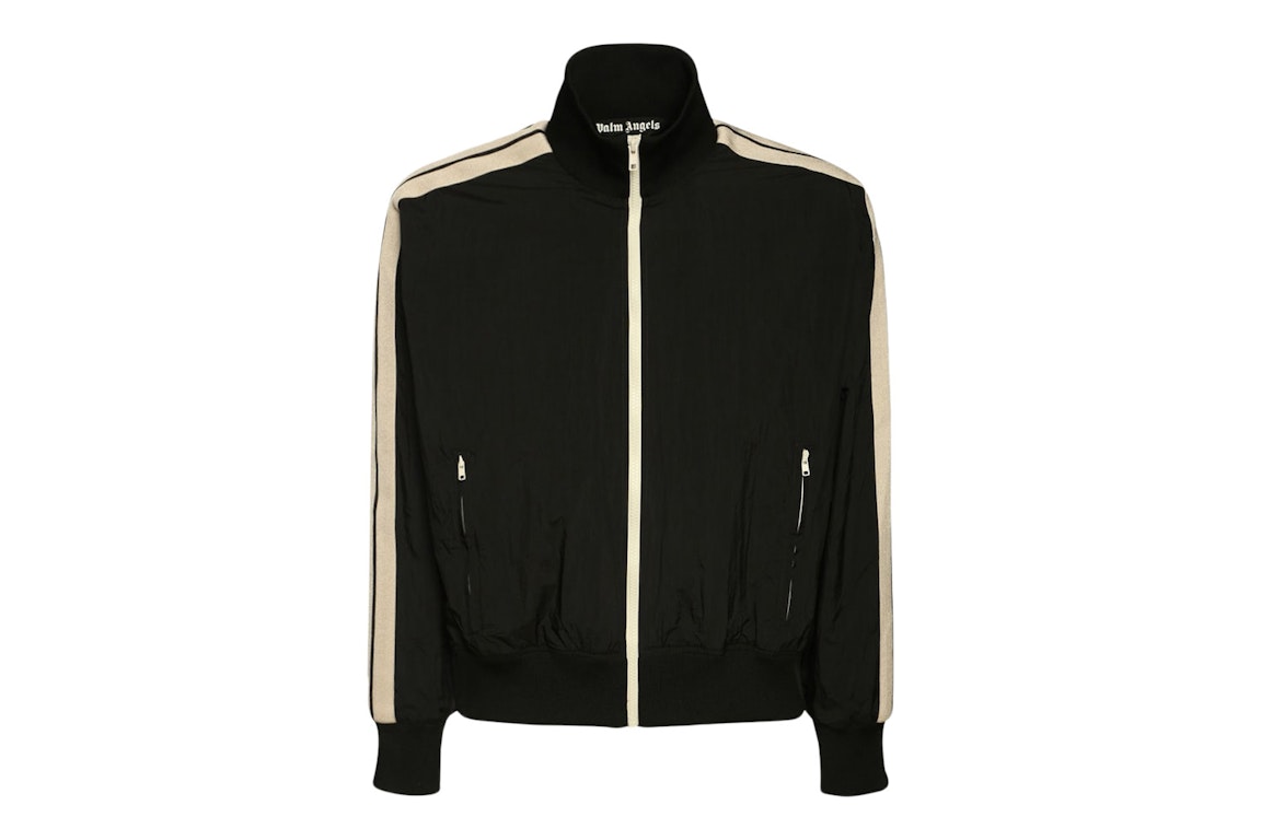Pre-owned Palm Angels Nylon Track Jacket Black/off-white