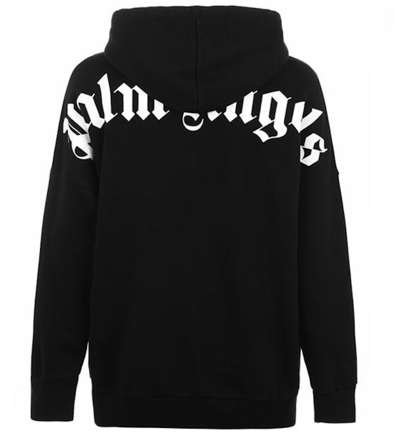 Palm Angels Over The Head Logo Hooded Sweatshirt Black Men's US