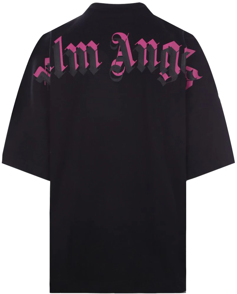 Palm Angels Oversized Double Logo T-shirt Black Men's - SS22 - US