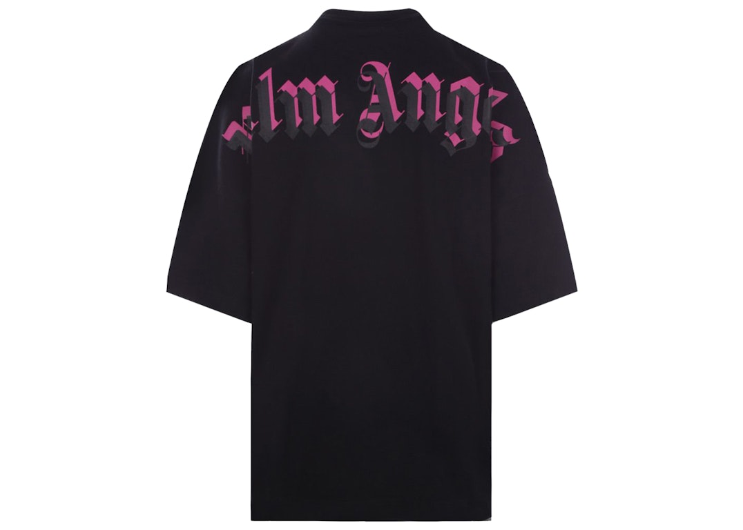 Pre-owned Palm Angels Oversized Double Logo T-shirt Black